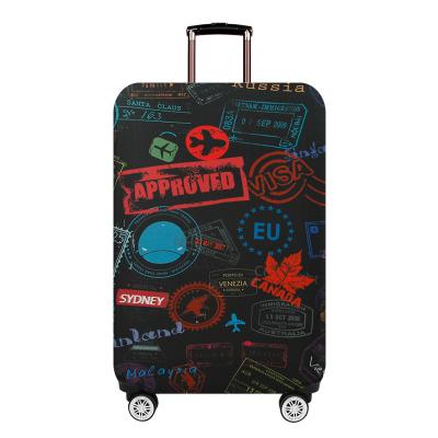 China Amazon Hot Sale Polyester Travel Luggage Cover Suitcase Cover Custom Made Travel Suitcase Protector for sale