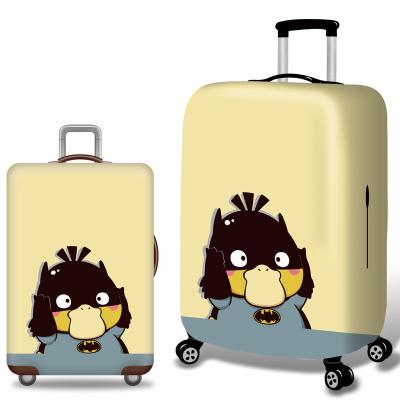 China Cartoon Duck Suitcase Protective Cover Travel Thicker Yellow Luggage Cover for sale