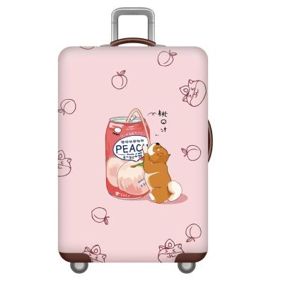 China Cute Elastic Polyester Travel Dust Protector Luggage Suit Case Cover for sale