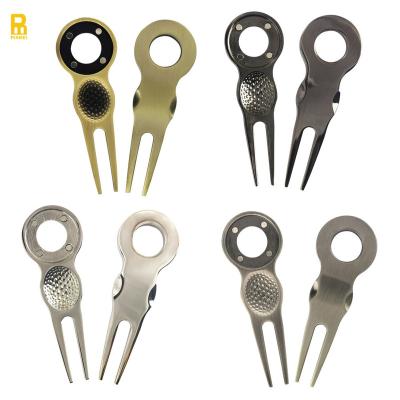 China Zinc Alloy Wholesale Factory Metal Golf Divot Repair Tool with Magnet for Golf Ball Marker for sale