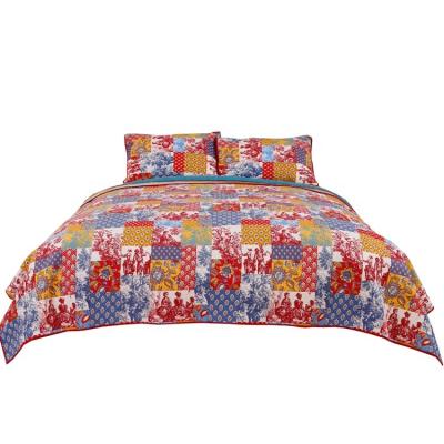 China 2021new Disposable Hot Sale Products Custom Patchwork Bedding 100 Cotton And Printed Comforter Bedding Set for sale