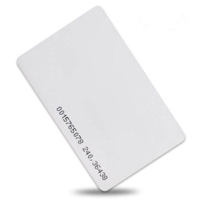 Chine Carte futée du blanc RFID de PVC LF 125 kilohertz sans contact avec le logo adapté aux besoins du client à vendre