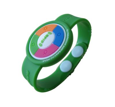 China PVC Smap Button Access Control Wristbands , LF / HF Rfid Wristbands For Events for sale