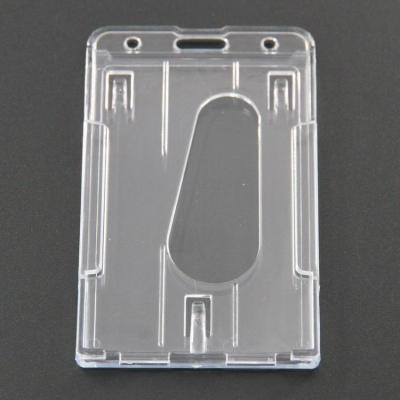 China ID Card Package Clear Business Card Holder , Vertical Plastic Name Tag Holders for sale