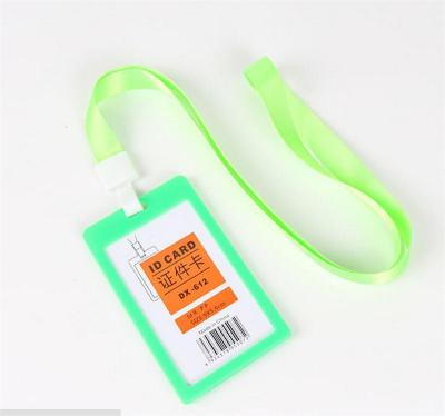 China Multi Color ID Card Accessories Vertical Credit Card Holder With Lanyard Badged Reel for sale