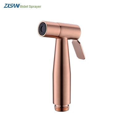 China Innovative Rust Proof Corrosion Proof PVD Technique Brushed Rose Gold Finish Bathroom Bidet Sprayer Diaper Shattaf Sprayer for sale