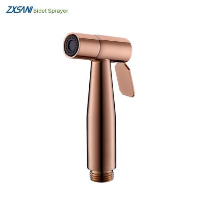 China Stylish Rust Proof Beauty PVD Rose Gold Handheld Cloth Diaper Bidet Sprayer Shattaf Sprayer Rust Proof for sale