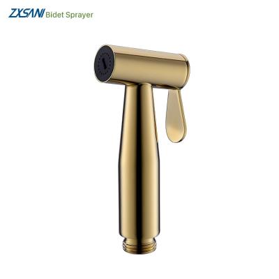 China Leak Proof Rust Ergonomic Design PVD Zirconium Gold Stainless Steel Toilet Bidet Sprayer With Patented Technique Resistant for sale