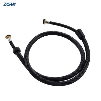 China Bathroom Bidet Sprayer Hose Shattaf Hose Explosion Proof Shower Hose Matte Black Finish for sale