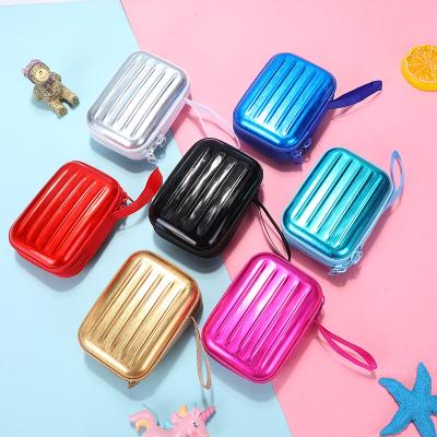 China Waterproof Creative Square Coin Purse Mini Tinplate Cartoon Zipper Main Storage Coin Purse for sale