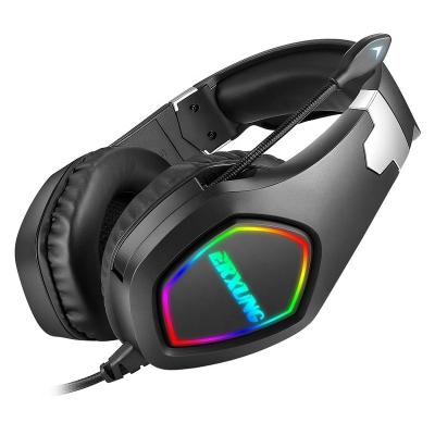 中国 Waterproof ANC J20 Boys Noise Cancel Over Ear Headband Cable Gamer Aux. 7.1 Usb PC Game Headphone Wired RGB Gaming Headset With Microphone 販売のため