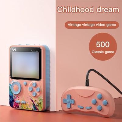 China Support 2 Players Kids Colorful Toys Handheld Game Box for Two Players 500 in 1 Classic Retro Video Game Console G5 Mini Handheld Game Player for sale