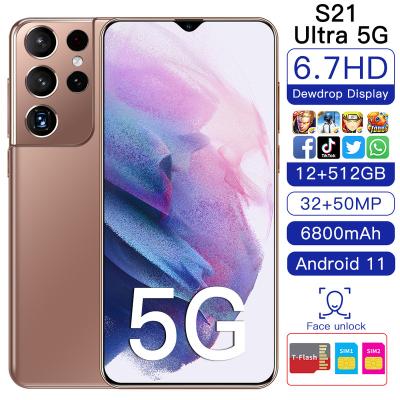 Cina 2022 New S21+ultra Dual SIM Card Version Smartphone 12GB+512GB Android Mobile Phones Global Original Opened 5G Mobile Phones in vendita