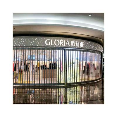 China Modern Luxury Transparent Side Door Fold Partition for sale