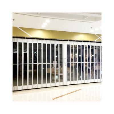 China Latest Door Grill Modern Design Roller Shutter/Commercial Crystal Grill/Folding Mesh Aluminum PC Pleated Screen Door Folding Door for sale