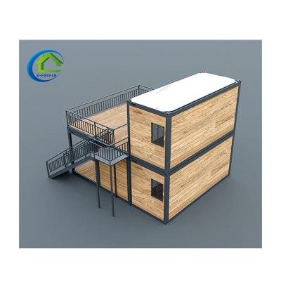 China Modern Two Floor Prefab House For Living And Modern Habitable Container House for sale