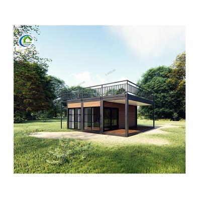 China Modern Big Deck Prefab House and Living Container House for sale