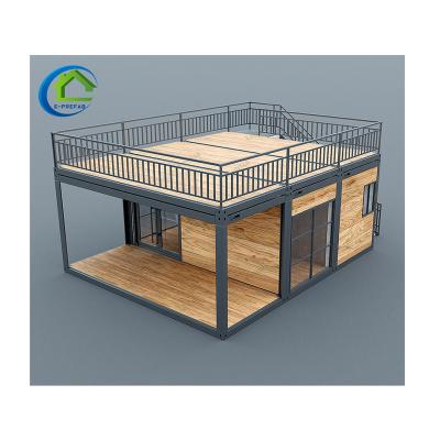 China Modern modern prefab house and habitable or office container house with platform. for sale