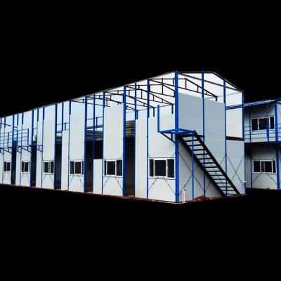 China 2022 Modern Prefab E-Building Prefab New Designed Living Buildings Dormitory Work Factory Hot Sale And Movable Sandwich Panel 2 Story for sale