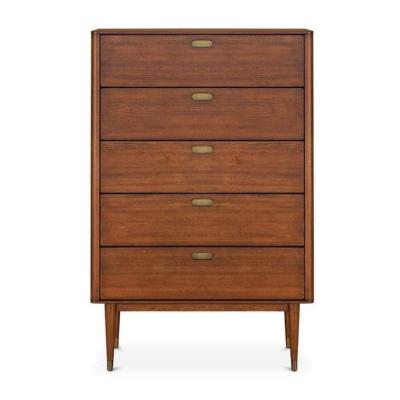 China Modular Wood Drawers Vintage Dresser America Walnut Mid Century Bedroom Furniture Vanity Vanity Chest For Bed Room for sale