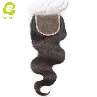 China No Tangle And No Real Virgin Hair Hd Lace Body Wave 4x4 Hd Film Lace Shedding Sheer Closure Real for sale