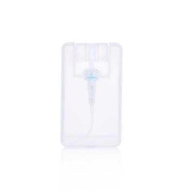 China Mini Pocket Non-Refillable Convenience 20ml Credit Card Spray Bottle Card Hand Sanitizer Perfume Card Spray for sale