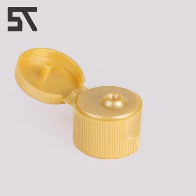 China Non Puddle Hair Top Cap 20mm 24mm Packaging Flip Cap Plastic Flip Top Cap 28mm Plastic Cosmetic Bottle Cap for sale