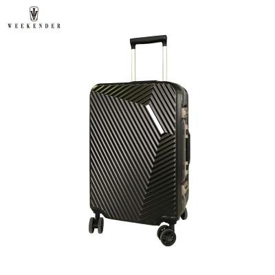 China High Quality Luggage Bag and Case Trolley Bag and Aluminum Hard Shell Travel Weekender High Quality 210D Polyester Sponge Spinning Wheels for sale