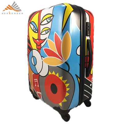 China 210D Polyester Suitcase and Sponge Weekender Unisex Lock Top and Side ABS Spinner Wheel Luggage China Variety TSA for sale