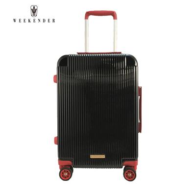 China 3 Piece Trolley Luggage Fashion Patent Function Aluminum ABS Hardside for sale