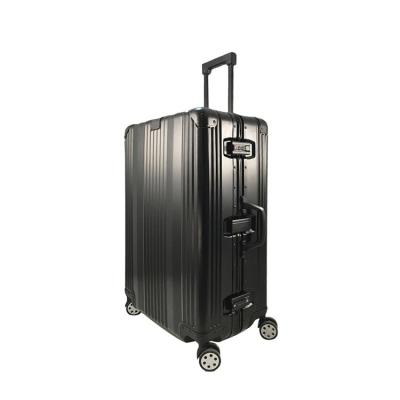 China Hard Aluminum Metal Trolley Case With Telescopic Handle for sale