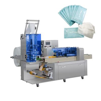 China Full Automatic JBK-260 Hotels Rear Single Wet Seal Wipers Wet Cloth Packing Machine for sale