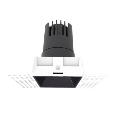 China Modern Showroom Black Dimmable Trimless COB Down Light 15W Indoor Lighting Spotlight IP44 for sale