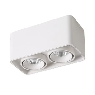 China Modern Square Gu10 Downlight COB 7w LED Black Ceiling Outdoor Mounted Spot Light for sale