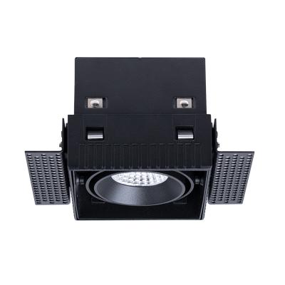 China Modern Frameless Square 15w LED Spot Lighting Indoor Spotlight Grill Light COB Downlight for sale