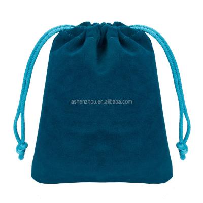 China Recyclable Wholesale Promotional Custom Design Small Velvet Jewelry Pouches Gift Bags for sale