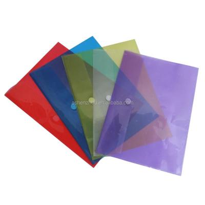 China The most popular office and school wholesale A4 envelope folder custom transparent plastic document pp wallets for sale