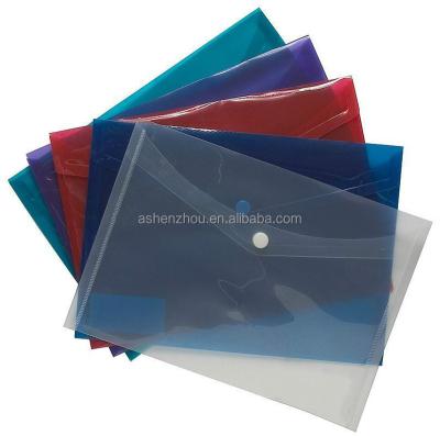 China Office and school china factory manufacturer document folders plastic folder envelopes plastic a3 portfolios with button closure for sale