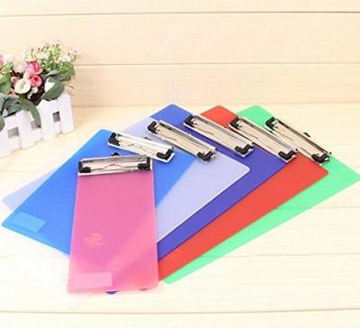 China Custom popular design office and school transparent clear plastic waterproof paperweight, hanging mini plastic clipboard for office for sale