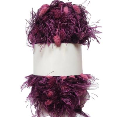 China Anti-bacteria polyester velvet puffy scarf bulky fancy yarn for hand knitting for sale