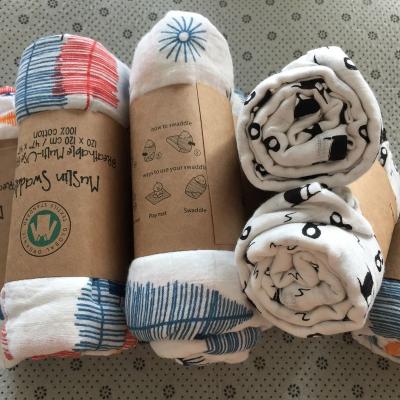 China Anti-pilling wrap designs cotton muslin wrap blankets for sale