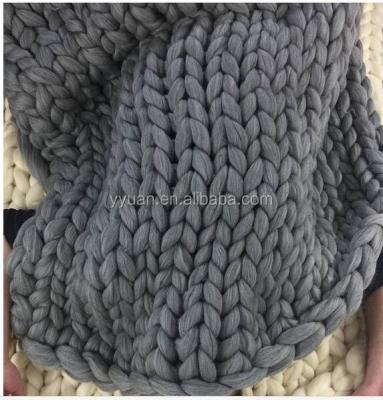 China Other arm knitting chunky merino wool yarn blanket for sale