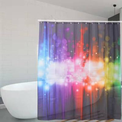 China Wholesale Custom High Quality Modern Fashion 3d Printing Polyester Curtain Bath Shower Curtains for sale