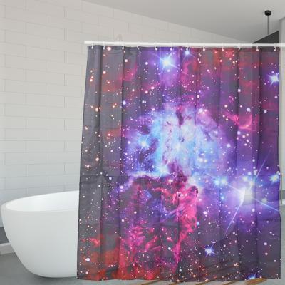 China New Fashion Modern Trend Personality Digital Printing Sets Custom Waterproof Printing Shower Curtain for sale