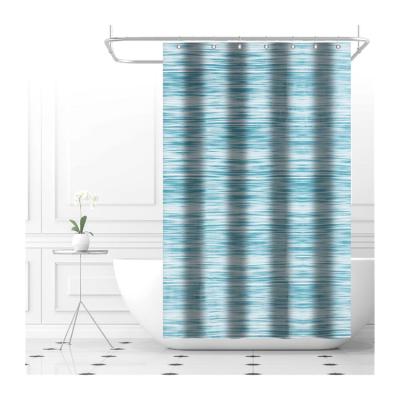 China Sustainable Wholesale PEVA Shower Curtain Modern Design Bathroom Curtains Stripe Waterproof Shower Curtain for sale