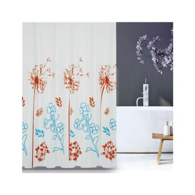 China Viable Wholesale PEVA Shower Curtain Modern Design Bathroom Curtains Dandelion Design Waterproof Shower Curtain for sale