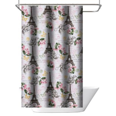 China Viable Wholesale Fabric Shower Curtain Modern Design Bathroom Curtains Polyester Waterproof Shower Curtain for sale