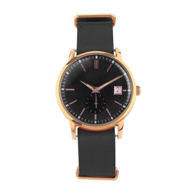 China Popular Automatic Date Wholesale NATO Leather Strap Jar Cover Glass Japan Quartz Women Wristwatches for sale