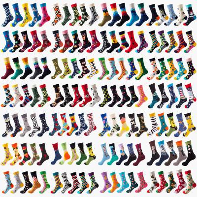 China Sporty Styles All 5 Pairs Fashion Unisex Men Cotton Crew Socks Novelty Women Happy Funny Socks Wholesale for sale