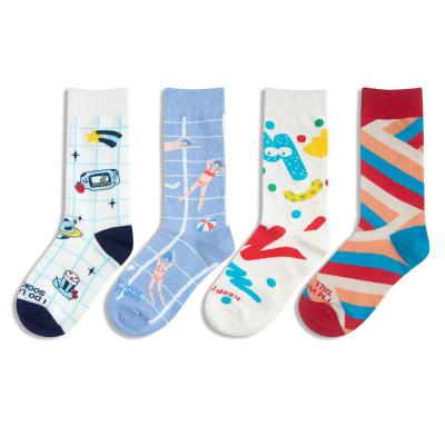 China Wholesale Custom Colorful Funny Cartoon Funky Cool Men's Fashion Happy Socks QUICK DRY For Adults for sale